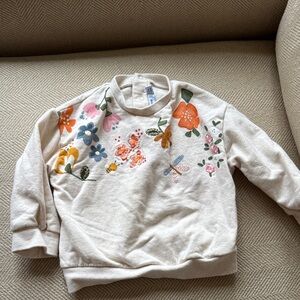 Floral Cream Kids Sweatshirt